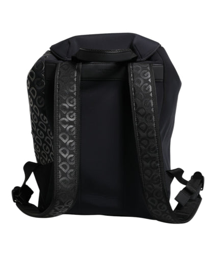 Dolce & Gabbana Schwarzer Neopren Nylon DG Logo Schulrucksack Tasche - Eleganz und Exklusivität
