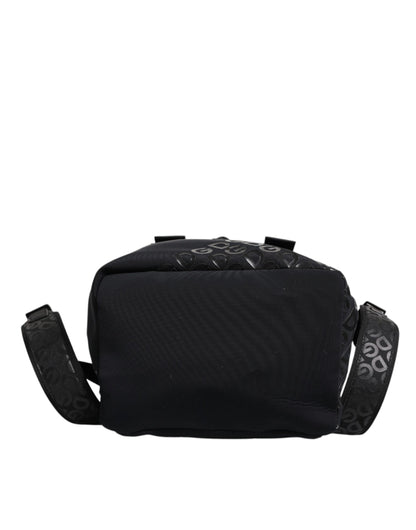 Dolce & Gabbana Schwarzer Neopren Nylon DG Logo Schulrucksack Tasche - Eleganz und Exklusivität