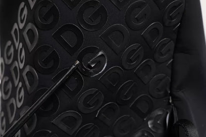 Dolce & Gabbana Schwarzer Neopren Nylon DG Logo Schulrucksack Tasche - Eleganz und Exklusivität