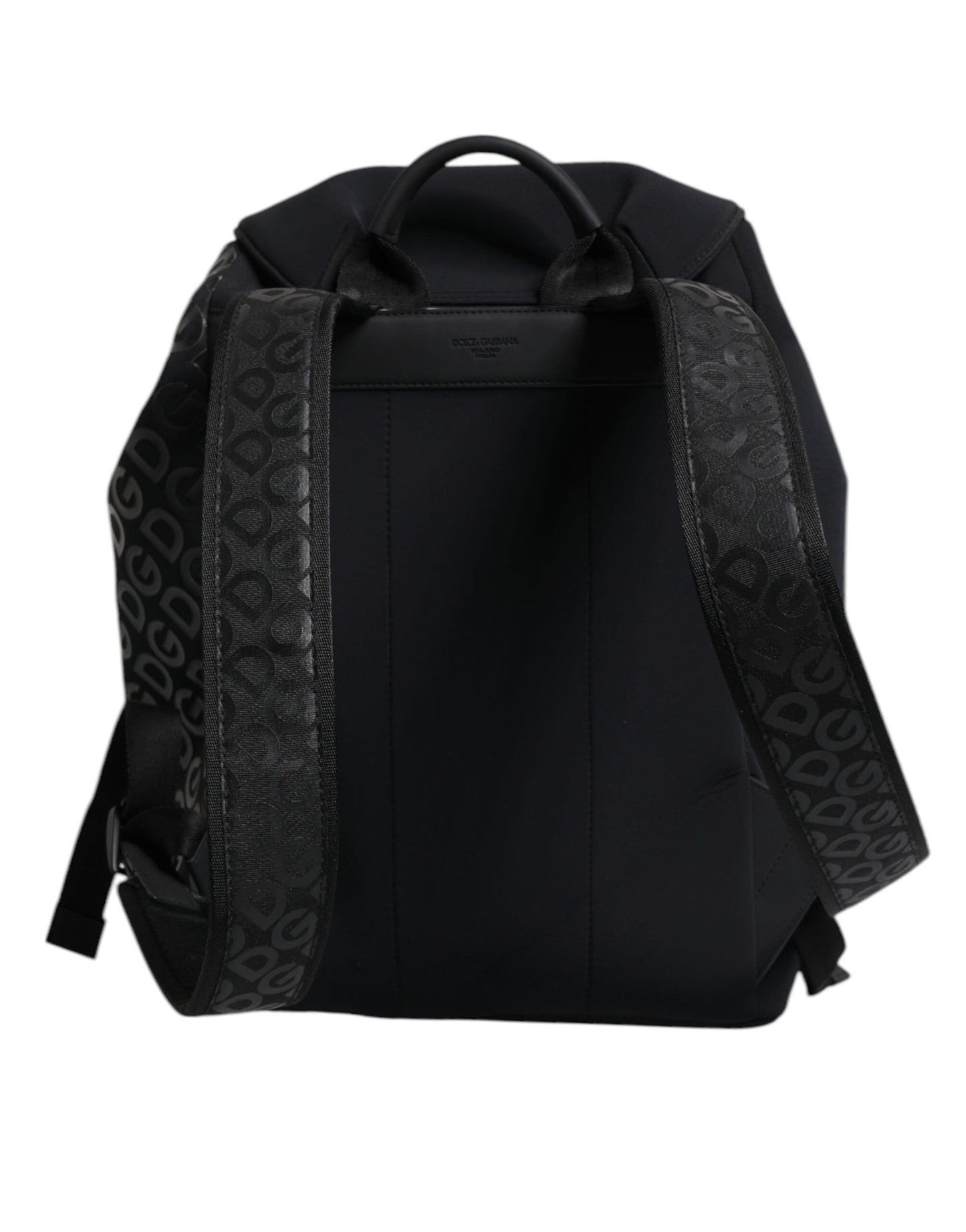 Dolce & Gabbana Schwarzer Neopren Nylon DG Logo Schulrucksack – Exklusive Designer Tasche