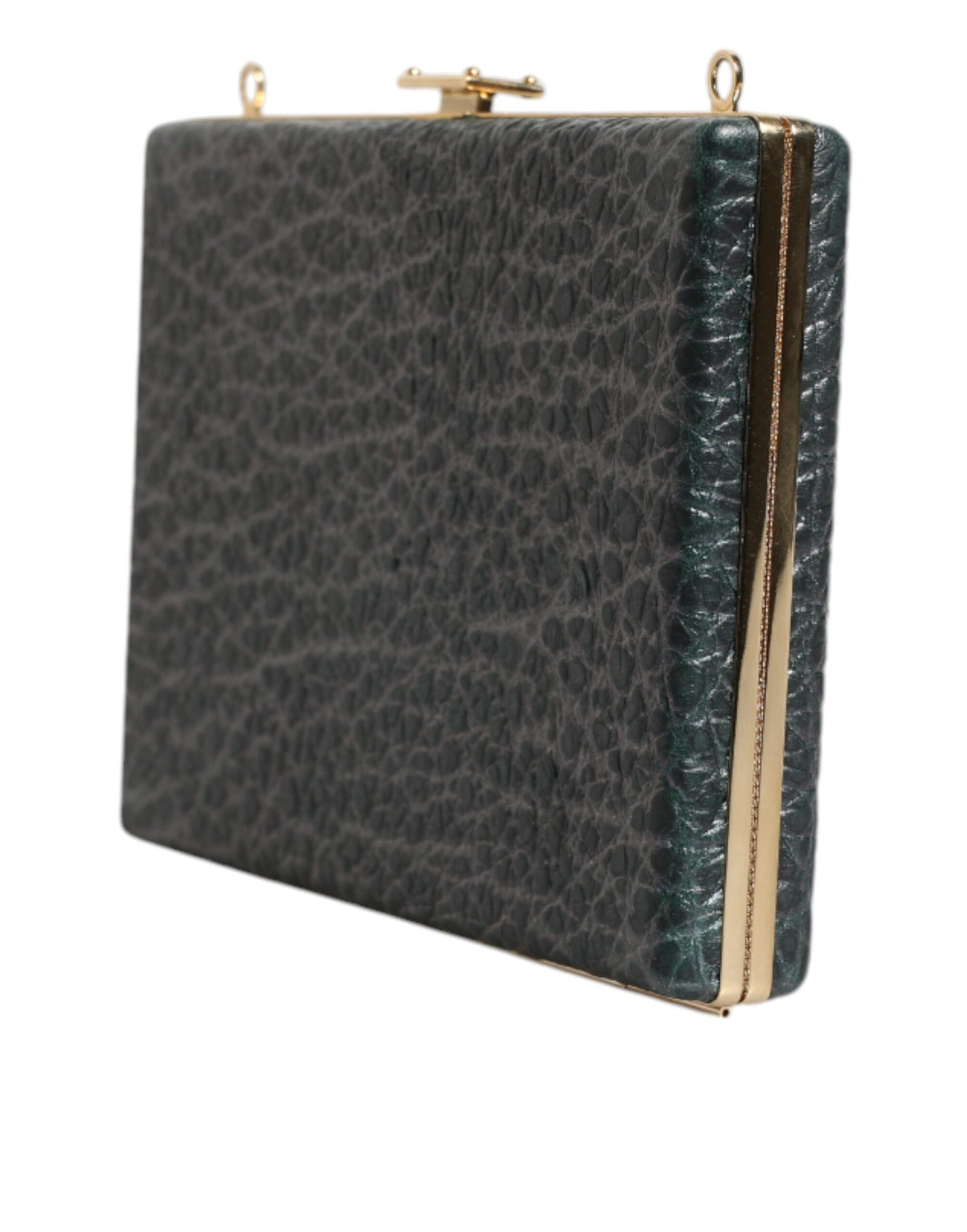 Dolce & Gabbana Schwarze Leder Clutch - Elegante Abendtasche