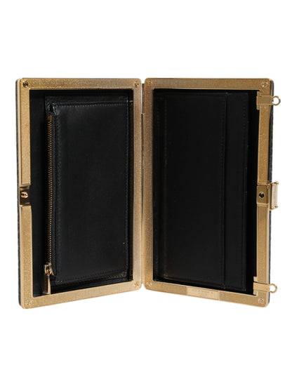 Dolce & Gabbana Schwarze Leder Clutch - Elegante Abendtasche