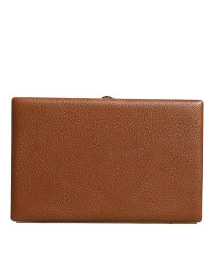 Dolce & Gabbana Braune Leder Clutch – Exklusive Abendtasche für Damen