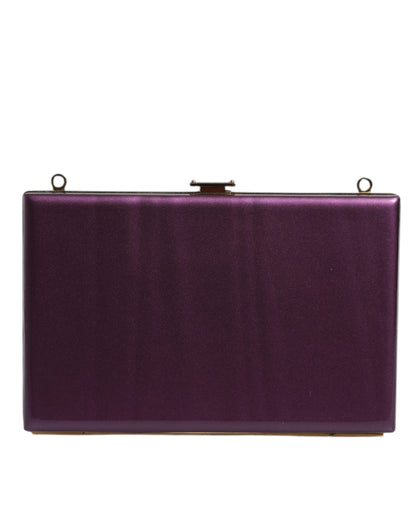 Dolce & Gabbana Lila Leder Clutch - Elegante Abend Crossbody Tasche