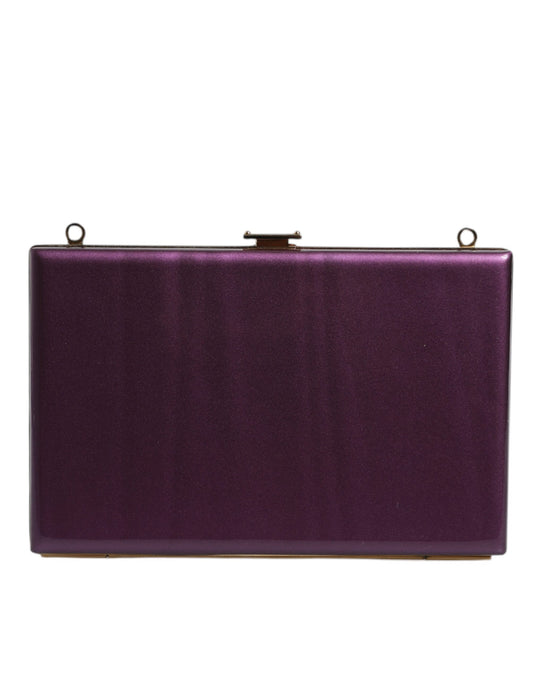 Dolce & Gabbana Lila Leder Clutch - Elegante Abend Crossbody Tasche