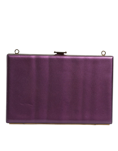 Dolce & Gabbana Lila Leder Clutch - Elegante Abend Crossbody Tasche