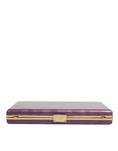 Dolce & Gabbana Lila Leder Clutch - Elegante Abend Crossbody Tasche