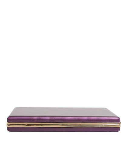 Dolce & Gabbana Lila Leder Clutch - Elegante Abend Crossbody Tasche