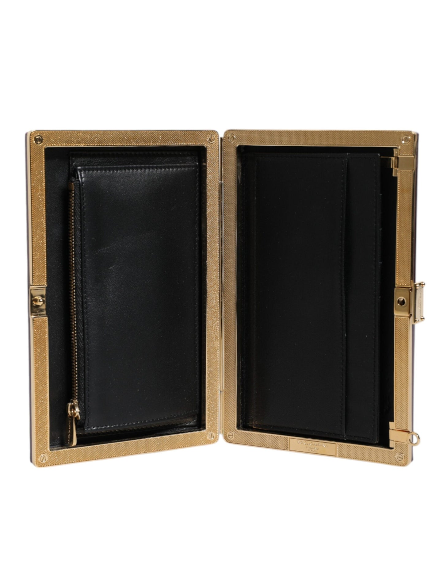 Dolce & Gabbana Lila Leder Clutch - Elegante Abend Crossbody Tasche