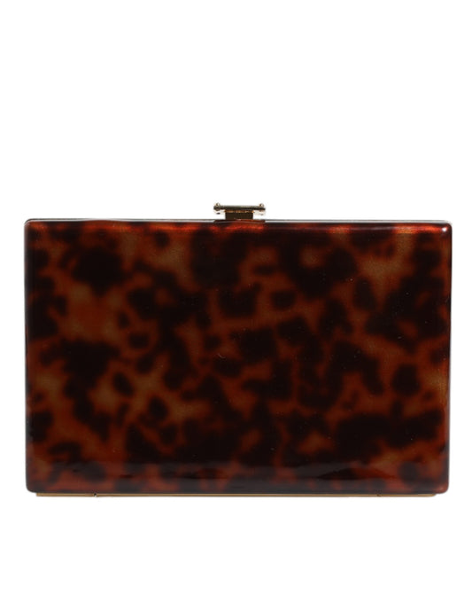 Dolce & Gabbana Braune Leder Clutch Abend Crossbody Tasche - Eleganz in jedem Detail
