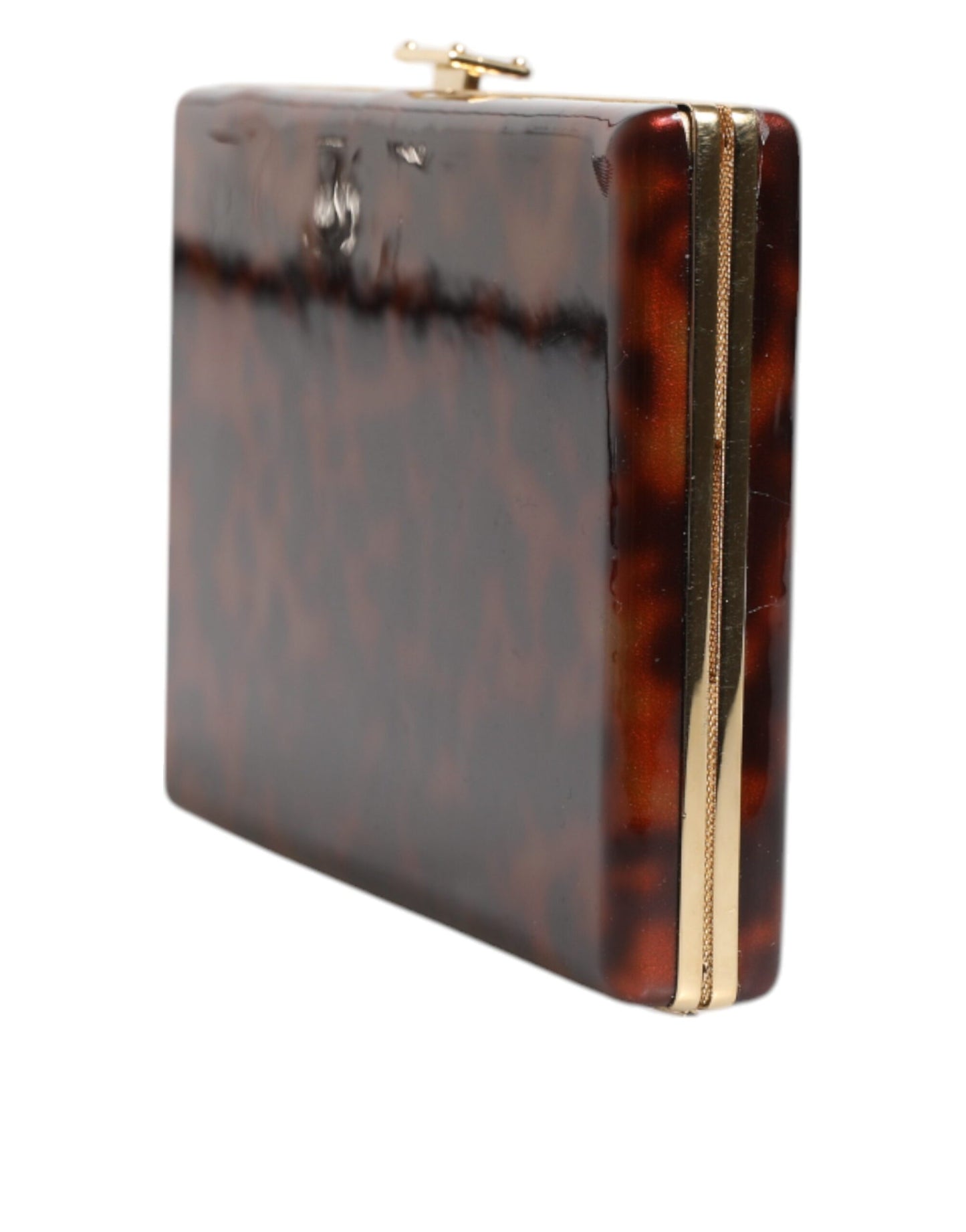 Dolce & Gabbana Braune Leder Clutch Abend Crossbody Tasche - Eleganz in jedem Detail