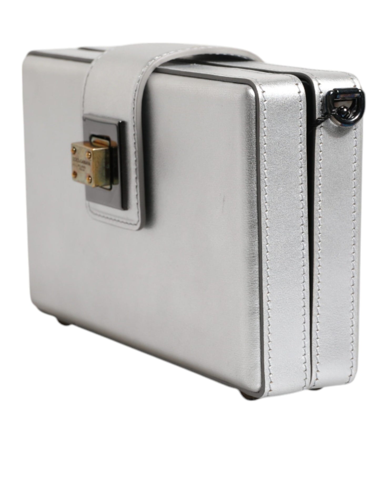 Dolce & Gabbana Metallic-Silber DG BOX Umhängetasche – Luxus für jede Gelegenheit