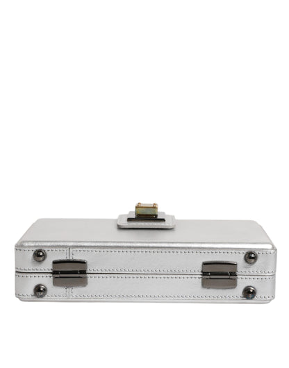 Dolce & Gabbana Metallic-Silber DG BOX Umhängetasche – Luxus für jede Gelegenheit