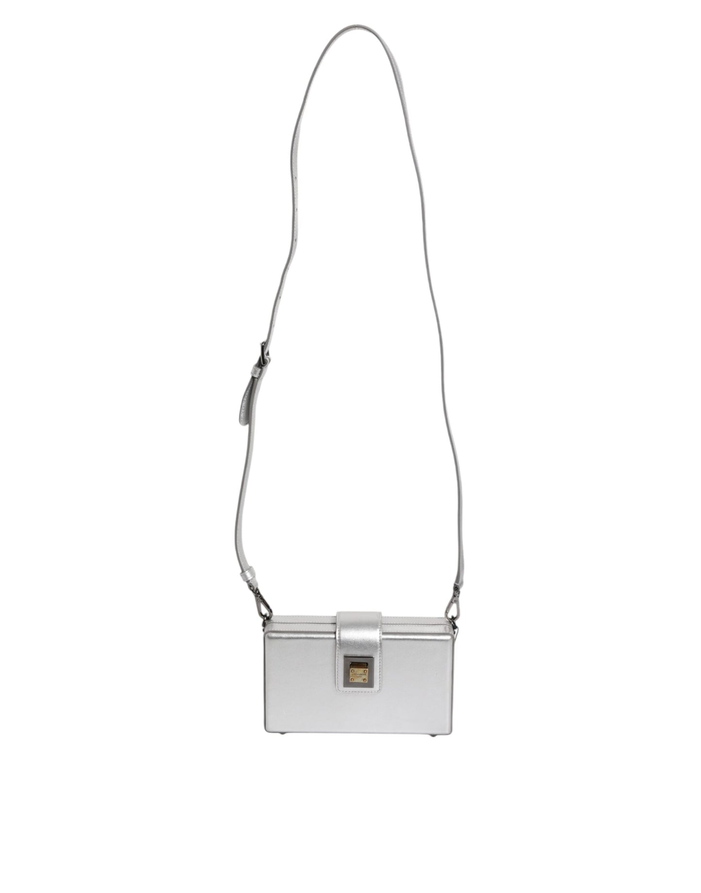 Dolce & Gabbana Metallic-Silber DG BOX Umhängetasche – Luxus für jede Gelegenheit