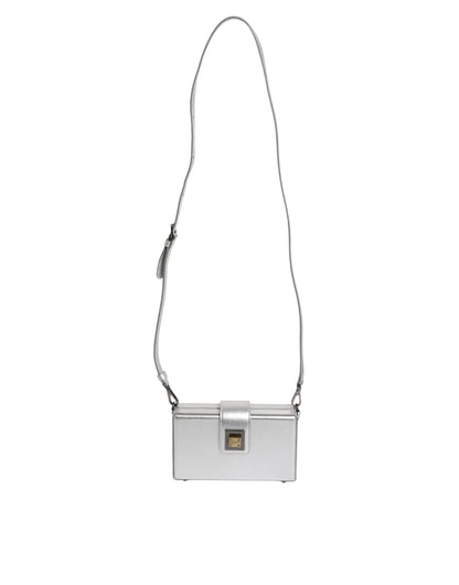 Dolce & Gabbana Metallic-Silber DG BOX Umhängetasche – Luxus für jede Gelegenheit