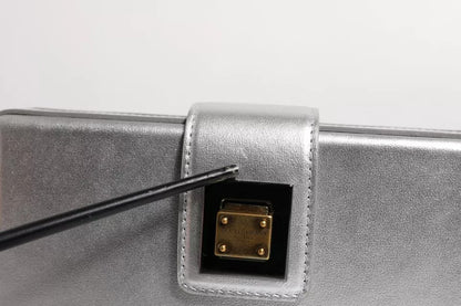 Dolce & Gabbana Metallic-Silber DG BOX Umhängetasche – Luxus für jede Gelegenheit