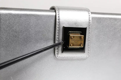 Dolce & Gabbana Metallic-Silber DG BOX Umhängetasche – Luxus für jede Gelegenheit
