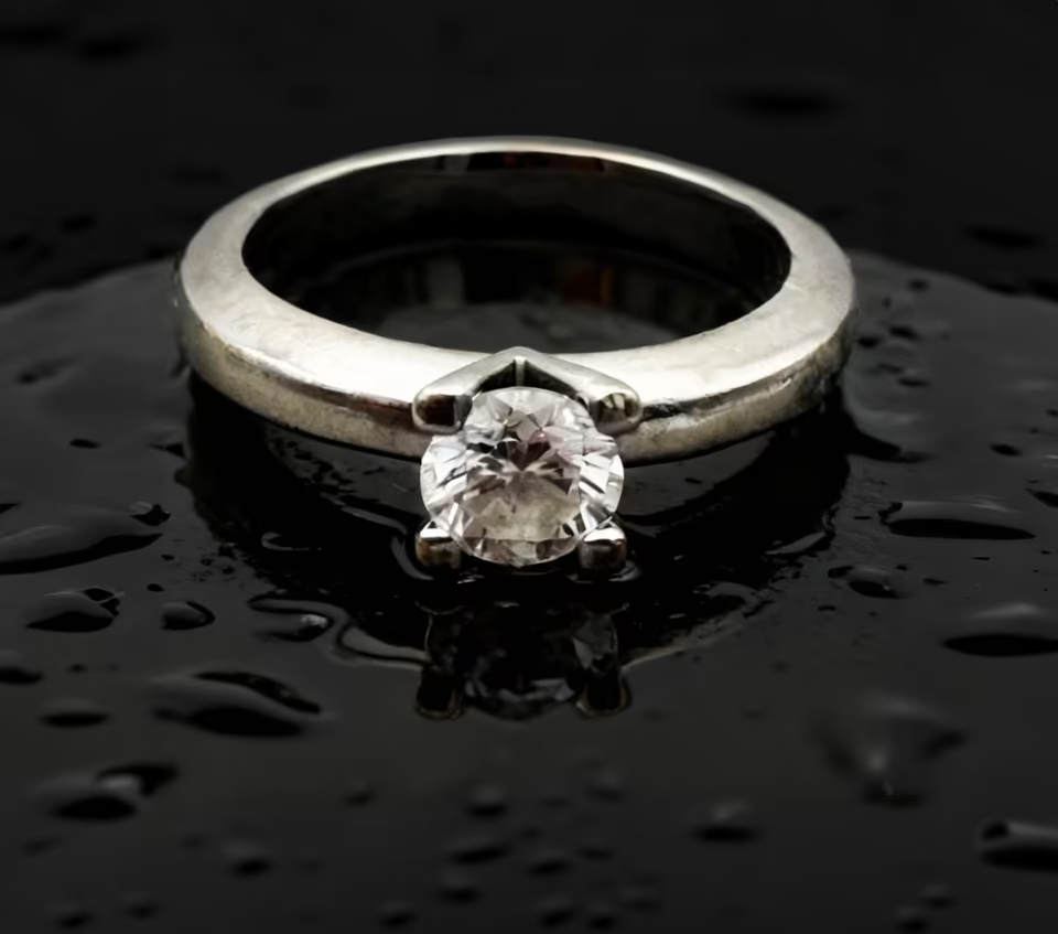 Exklusiver 750er Weißgold Solitär-Ring mit 0,57ct Brillant