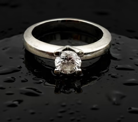 Exklusiver 750er Weißgold Solitär-Ring mit 0,57ct Brillant