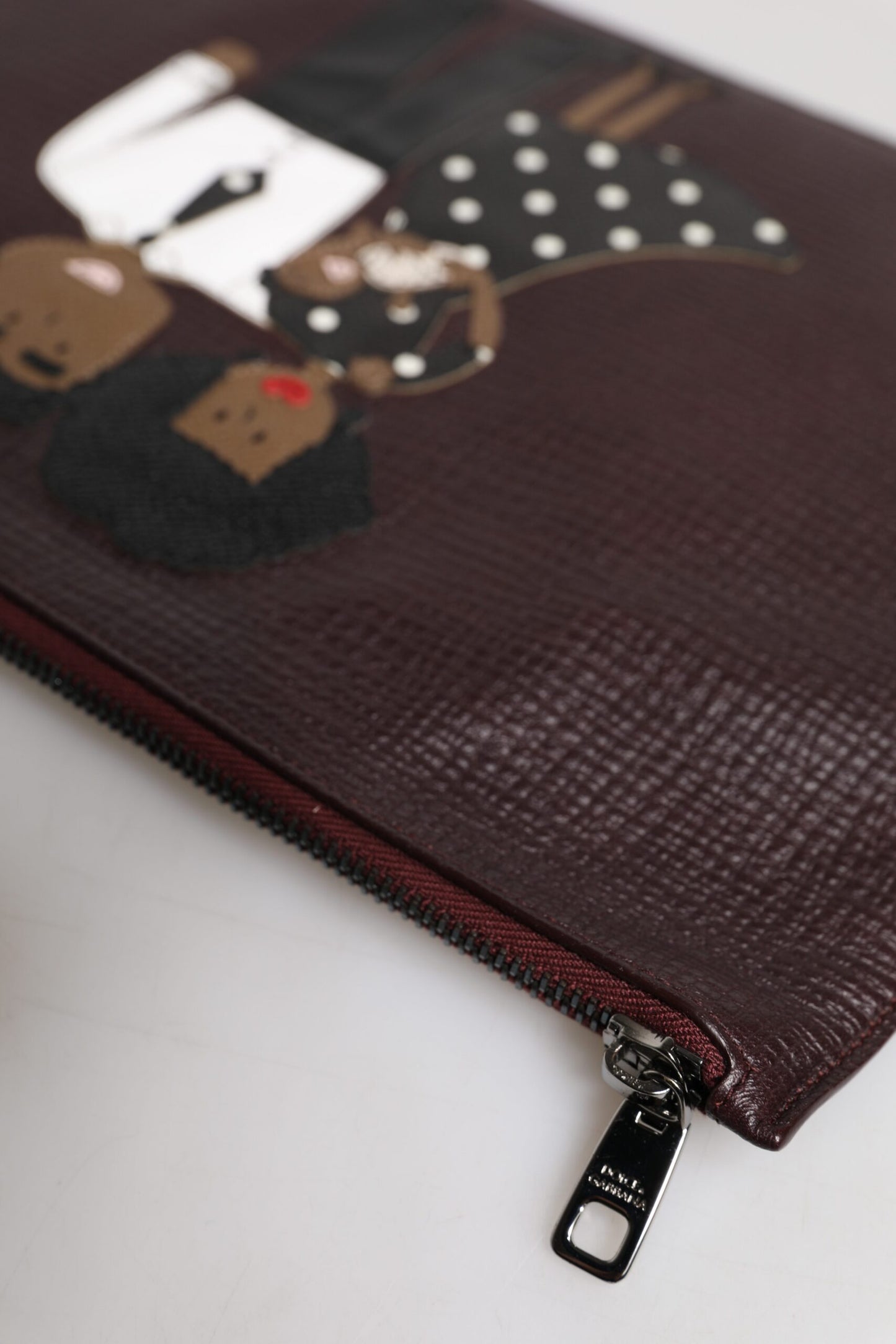 Luxuriöse Dolce & Gabbana Herren Clutch Pouch Tasche aus braunem Leder