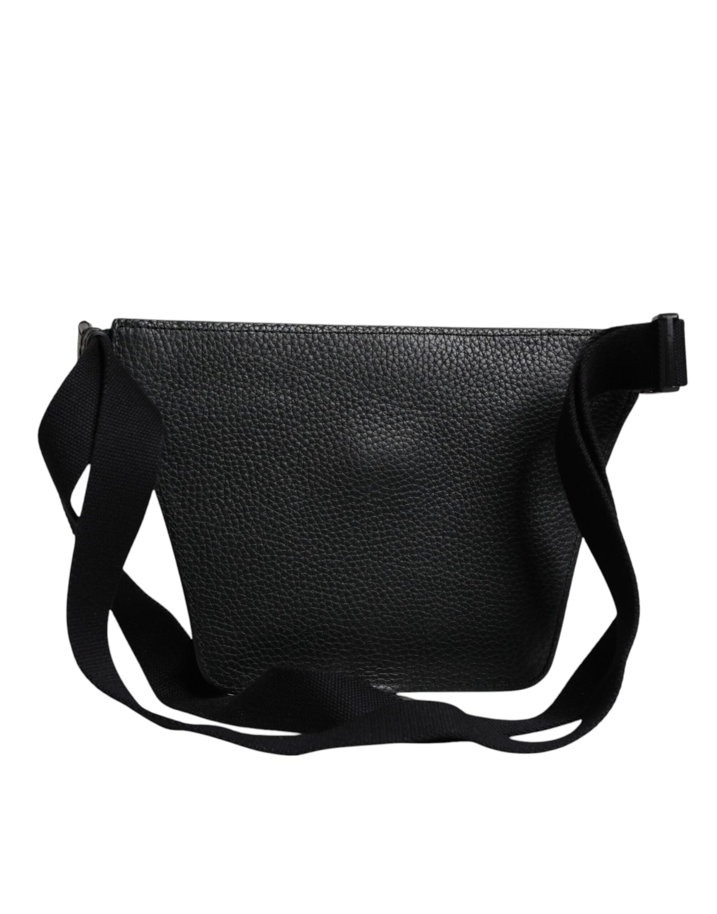 Dolce & Gabbana Schwarzes Kalbsleder Gürtel Taille Fanny Pack Tasche für Männer