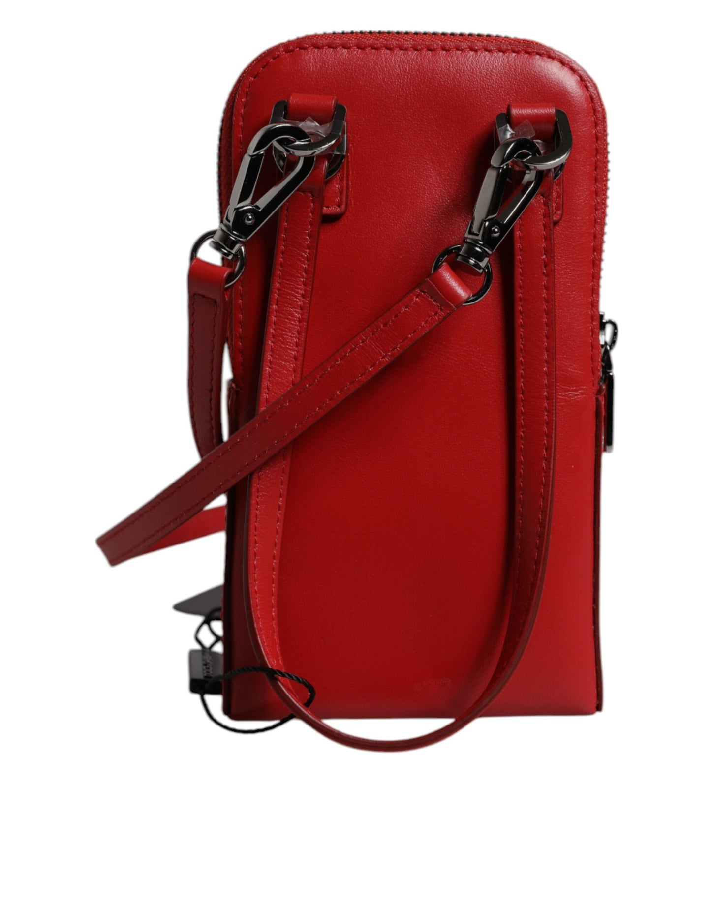 Dolce & Gabbana Rotes Leder Portemonnaie Sling Crossbody Tasche