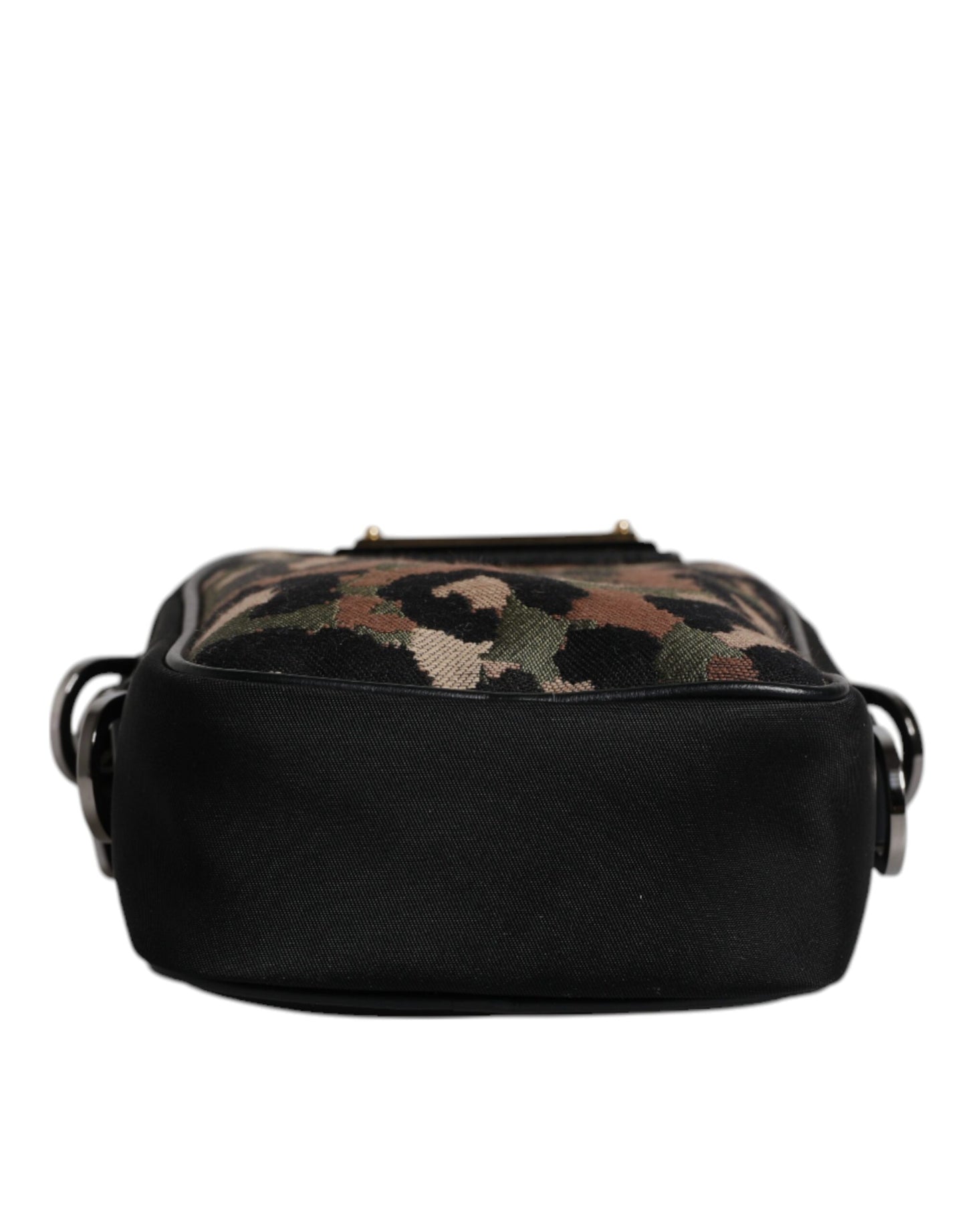 Dolce & Gabbana Multicolor Leopard Jacquard Umhängetasche mit DG-Logo-Plakette