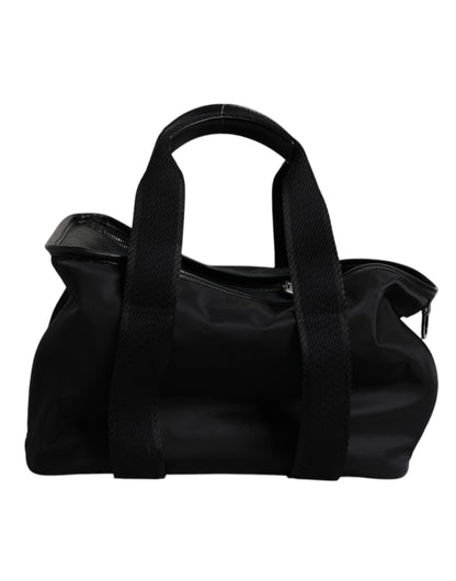 Dolce & Gabbana Schwarzer Schultergurt Pet Carry Logo Plaque Tasche – Exquisite Eleganz