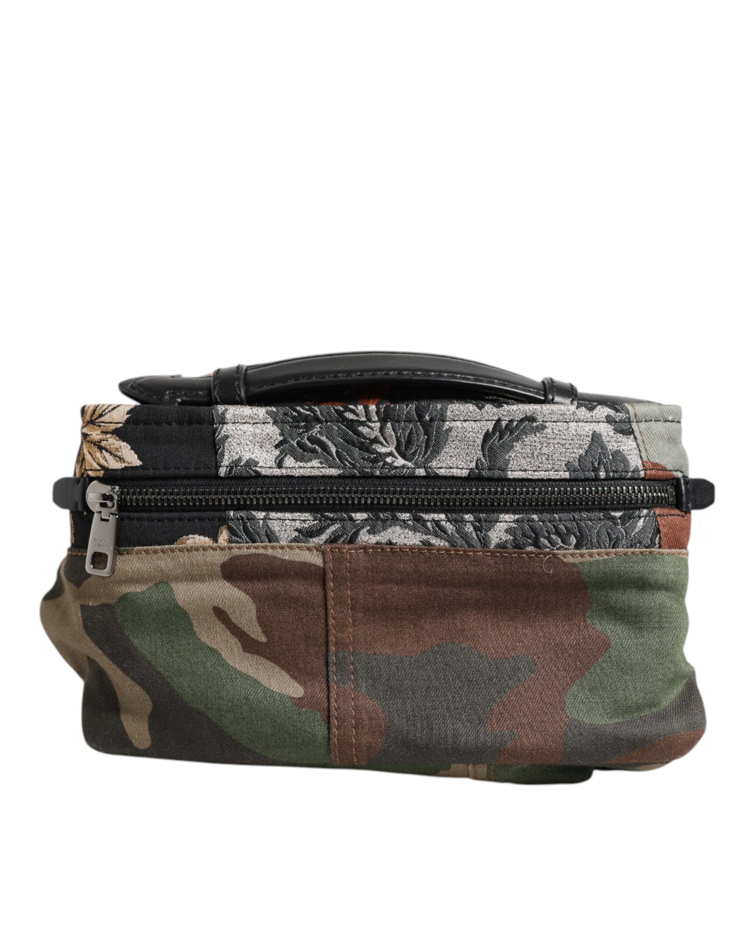 Dolce & Gabbana Multicolor Camouflage Patchwork Logo Gürteltasche