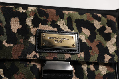 Dolce & Gabbana Multicolor Leopard Jacquard Crossbody Tasche – Exklusive Damenhandtasche