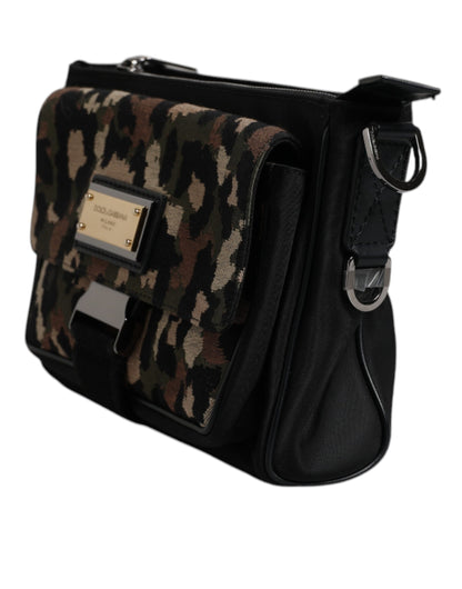 Dolce & Gabbana Multicolor Leopard Jacquard Crossbody Tasche – Exklusive Damenhandtasche