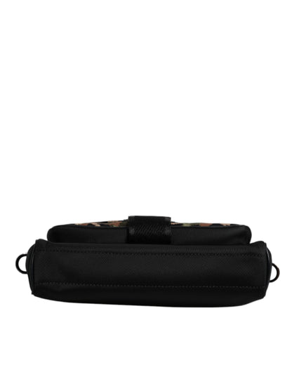 Dolce & Gabbana Multicolor Leopard Jacquard Crossbody Tasche – Exklusive Damenhandtasche
