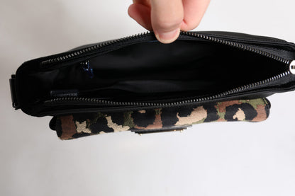 Dolce & Gabbana Multicolor Leopard Jacquard Crossbody Tasche – Exklusive Damenhandtasche