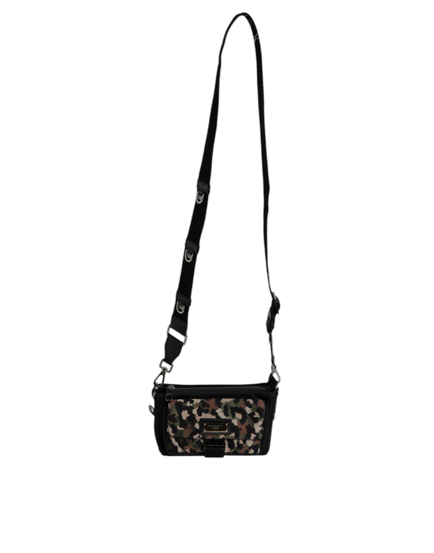 Dolce & Gabbana Multicolor Leopard Jacquard Crossbody Tasche – Exklusive Damenhandtasche