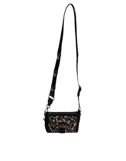 Dolce & Gabbana Multicolor Leopard Jacquard Crossbody Tasche – Exklusive Damenhandtasche