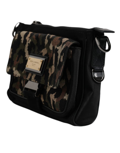 Dolce & Gabbana Mehrfarbige Leopard Jacquard Crossbody Tasche – Exquisite Eleganz