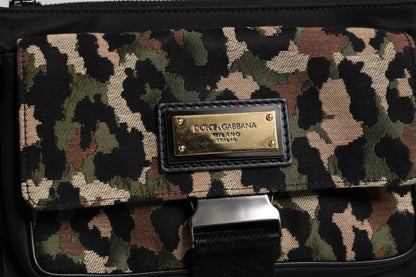 Dolce & Gabbana Mehrfarbige Leopard Jacquard Crossbody Tasche – Exquisite Eleganz
