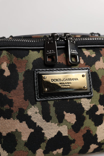 Dolce & Gabbana Multicolor Leopard DG Logo Gürtel Taille Gürteltasche – Eleganz trifft auf Funktionalität