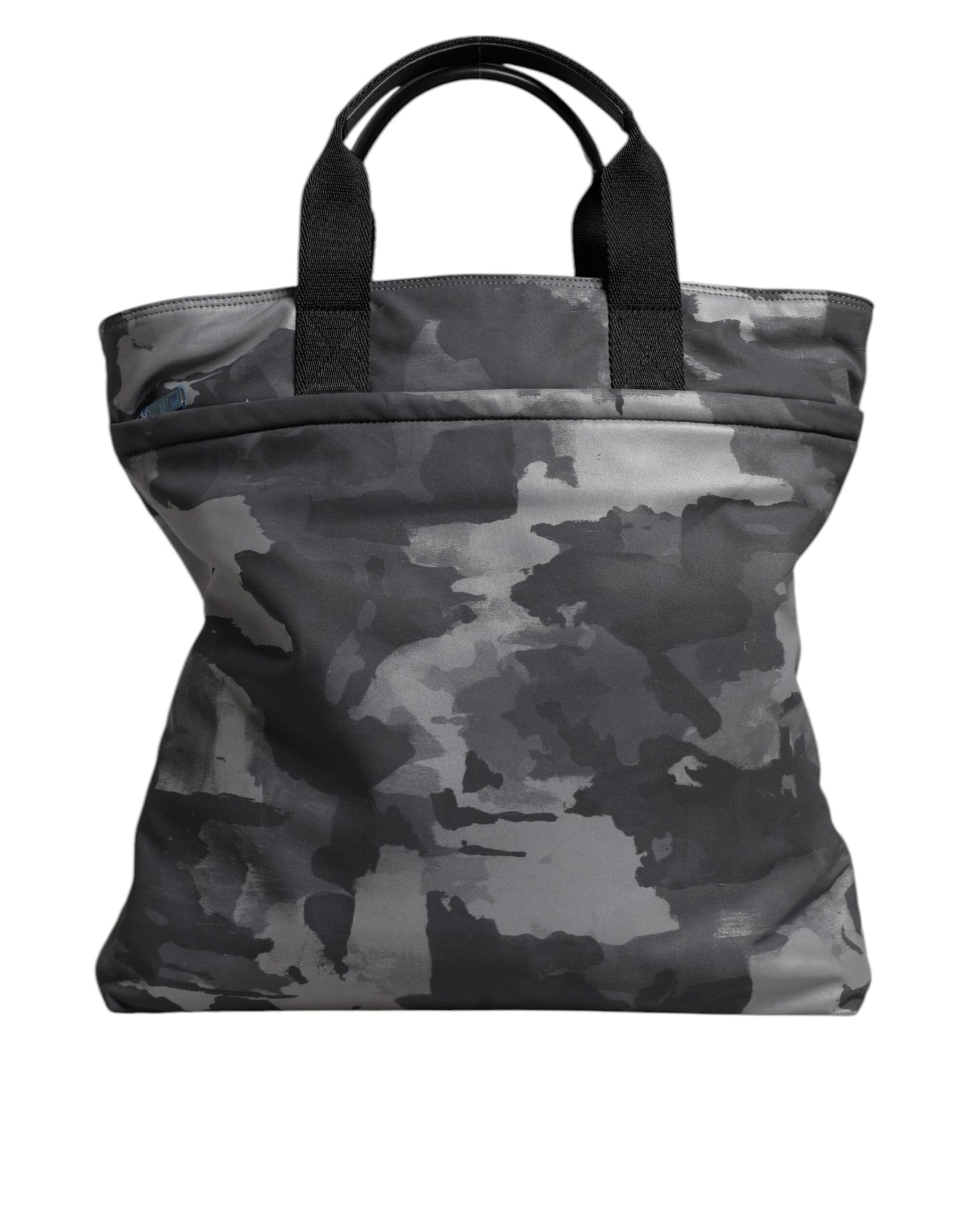 Dolce & Gabbana Graue Tarnfarben-Baumwoll-Tote Bag – Elegante Designerhandtasche