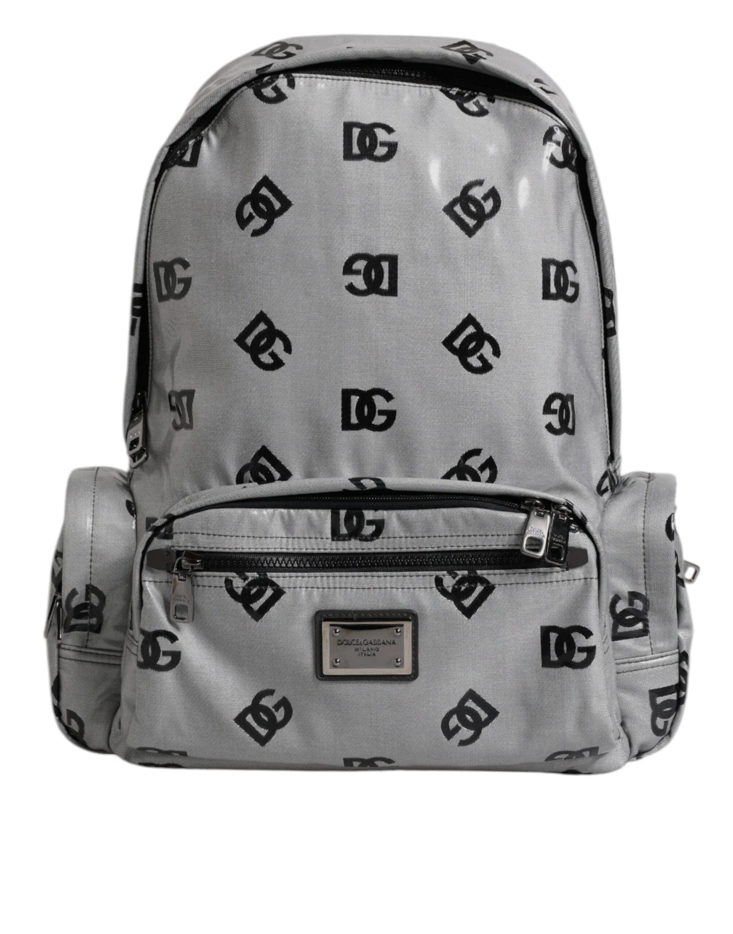 Dolce & Gabbana Rucksack Tasche Grau Schwarz – Exklusive Herrenmode