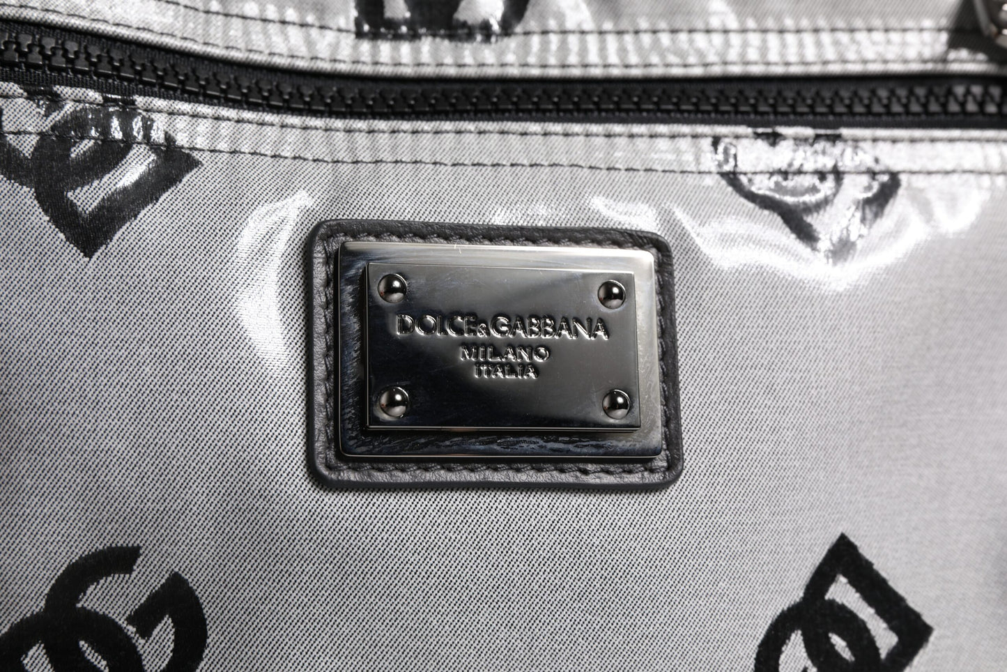 Dolce & Gabbana Rucksack Tasche Grau Schwarz – Exklusive Herrenmode