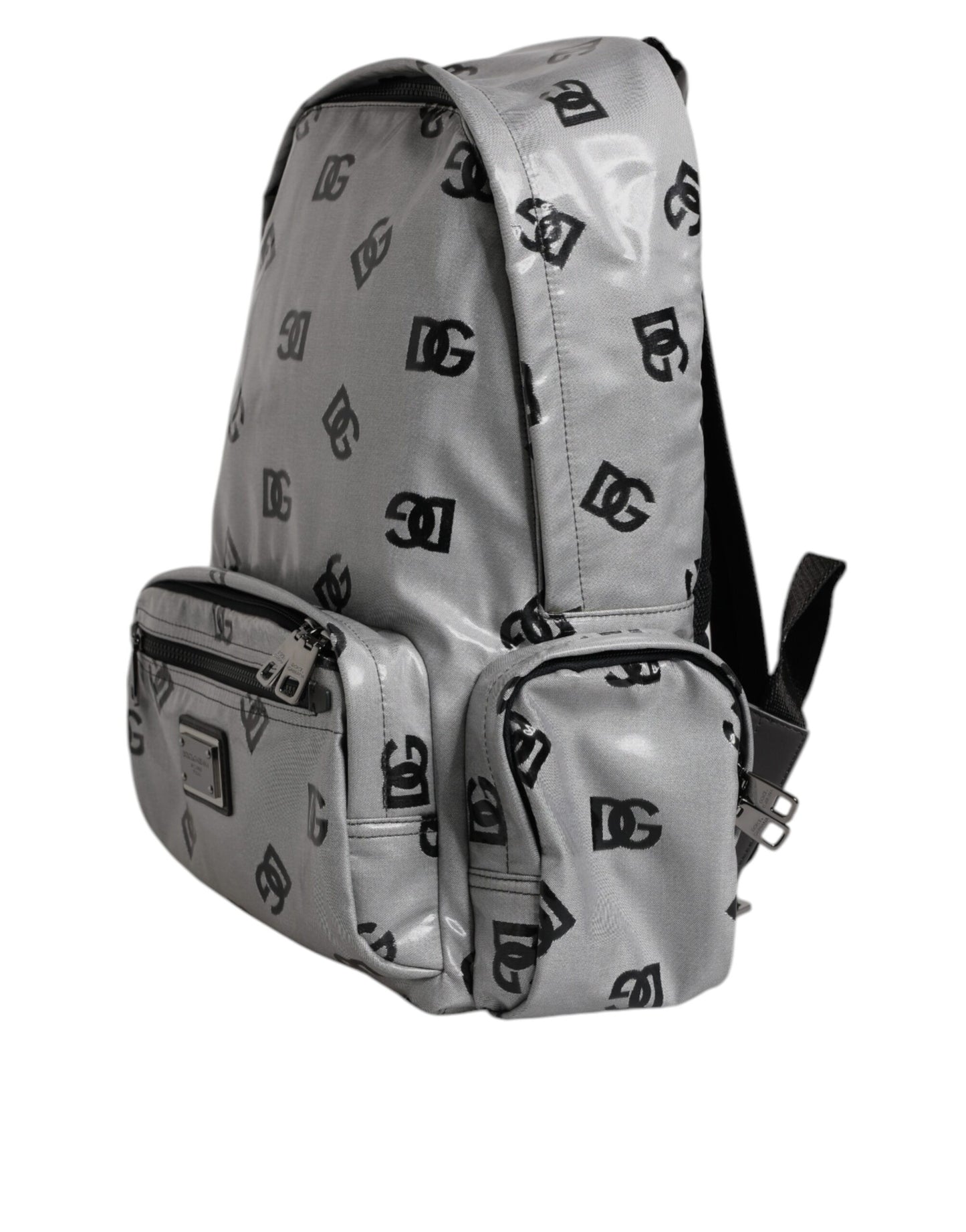 Dolce & Gabbana Rucksack Tasche Grau Schwarz – Exklusive Herrenmode
