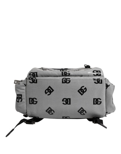 Dolce & Gabbana Rucksack Tasche Grau Schwarz – Exklusive Herrenmode