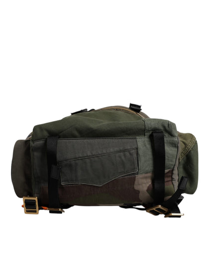 Dolce & Gabbana Militärgrüner Patchwork-Reiserucksack - Luxus für Anspruchsvolle