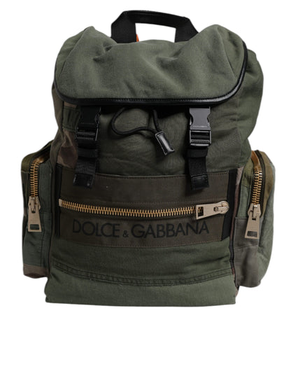 Dolce & Gabbana Militärgrüner Patchwork-Reiserucksack - Luxus für Anspruchsvolle