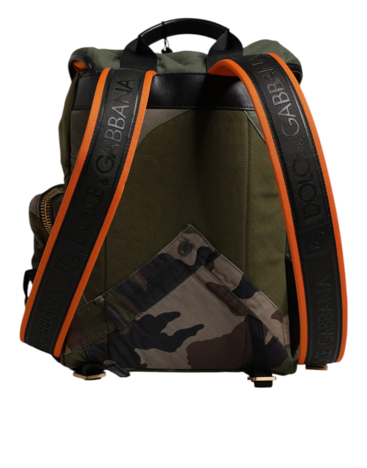 Dolce & Gabbana Militärgrüner Patchwork-Reiserucksack – Exklusive Luxusmode