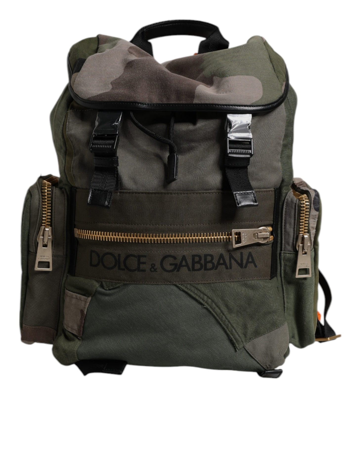 Dolce & Gabbana Militärgrüner Patchwork-Reiserucksack – Exklusive Luxusmode