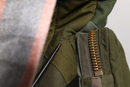 Dolce & Gabbana Militärgrünes Patchwork-Reiserucksacktasche – Exklusivität und Stil