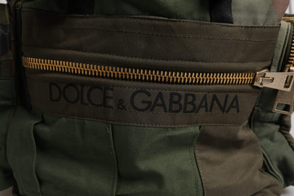 Dolce & Gabbana Militärgrüner Patchwork-Reiserucksack – Luxus für Anspruchsvolle