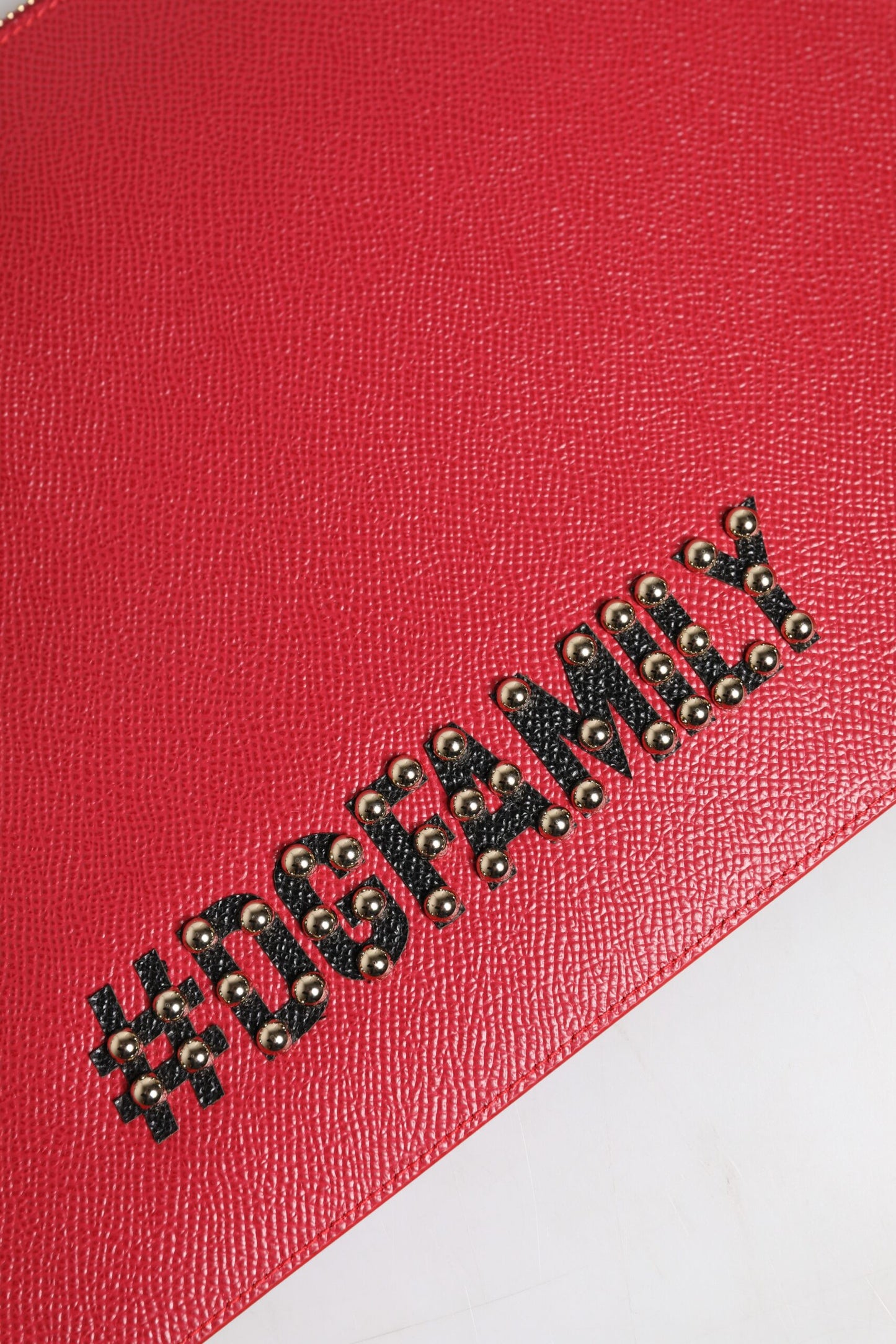 Dolce & Gabbana Rote #DGFamily Clutch Tasche aus Leder - Eleganz pur